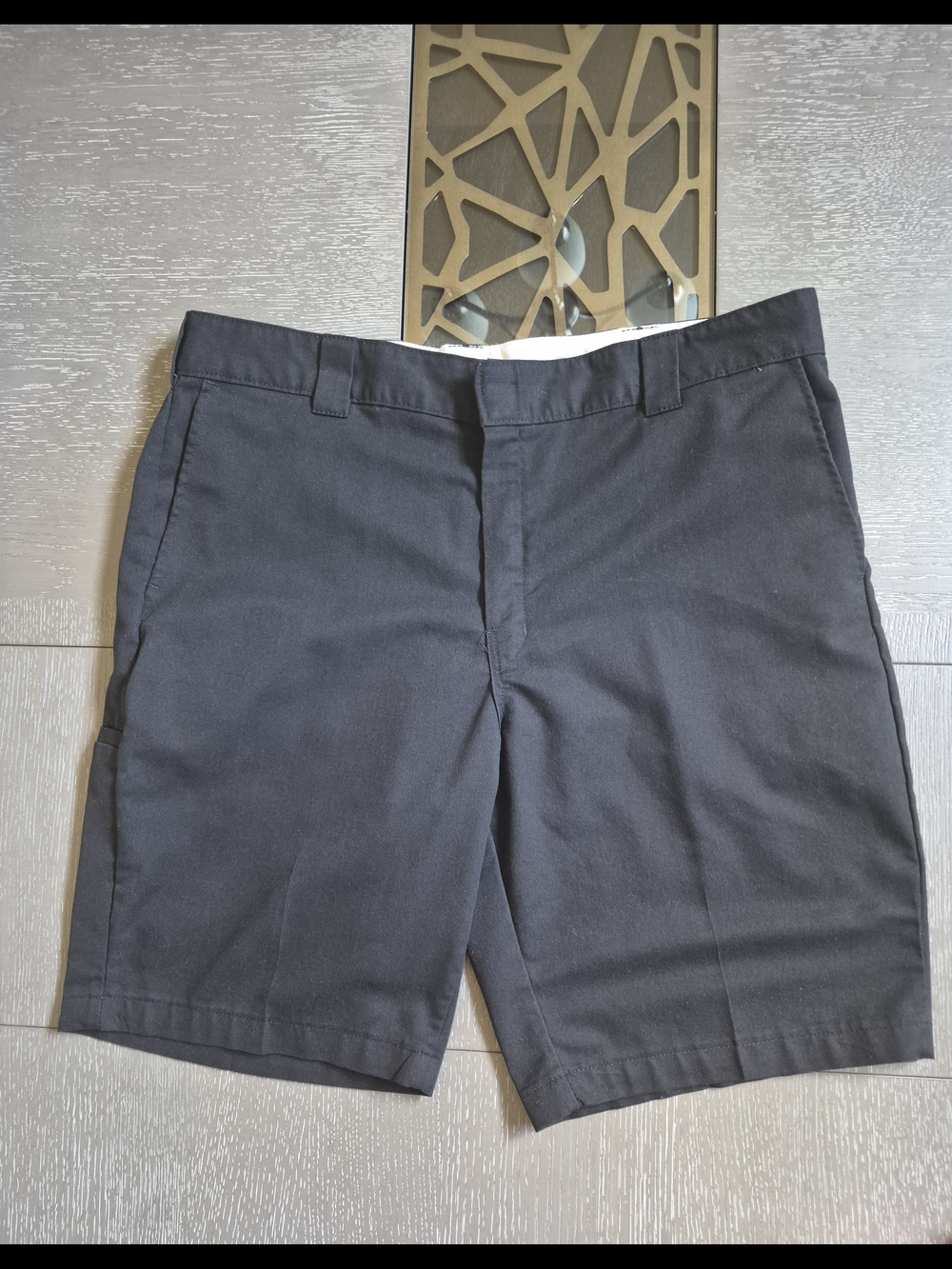 Dickies Black Flat-Front Work Shorts